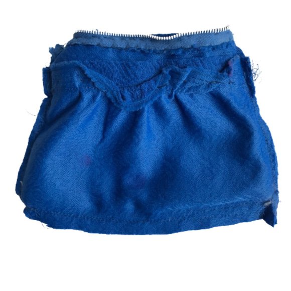 Vintage Blue Handmade Cosmetic Jewelry Travel Bag - Picture 10 of 11